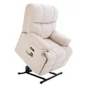 Massagesessel Aufstehhilfe elektrischer Relaxsessel mit Wärmefunktion verstellbarer Winkel USB Fernbedienung Kurzplüsch