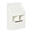 Kinderregal mit Schublade Standregal Bücherregal Dekoregal mit Fächer Weiß 60 x 29,9 x 90 cm