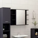 Badspiegelschrank 80x20,5x64 cm Spanplatte grau