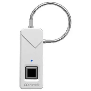 Movelly fingerprint padlock Silber