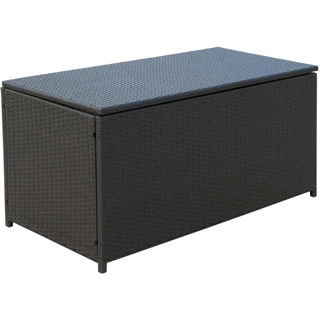 Polyrattan Auflagenbox Gartenbox Metall Braun