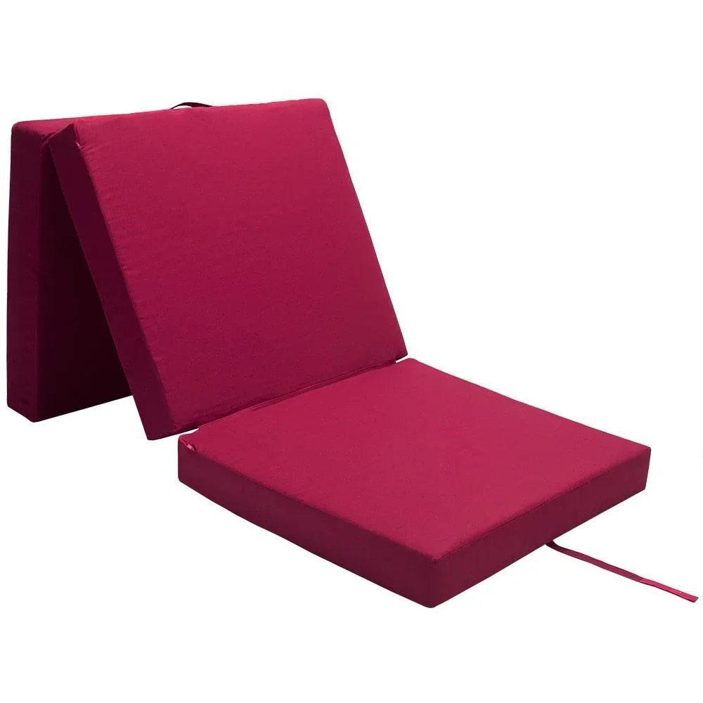 Matratze dunkelrot 190x70x10cm faltbar