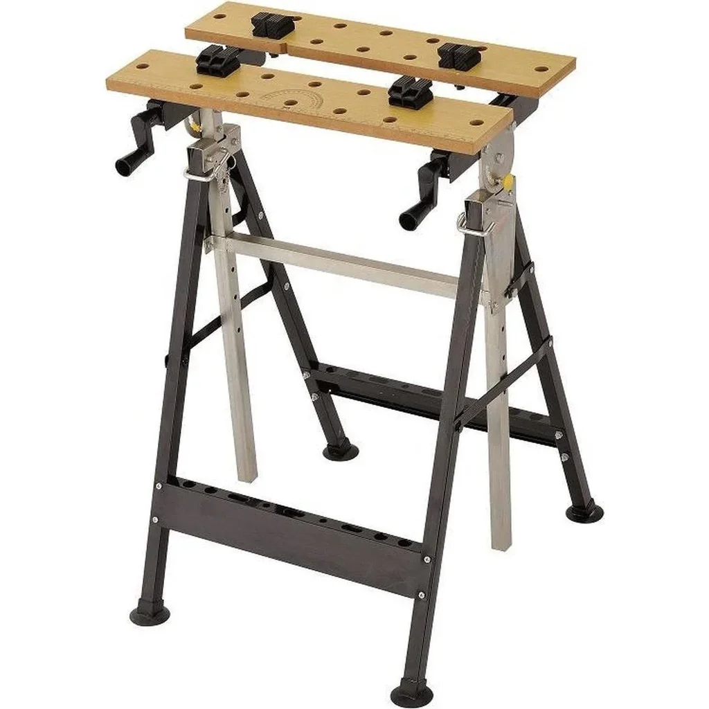 Verstellbare Werkbank aus Stahl - klappbar - 81x62x70cm