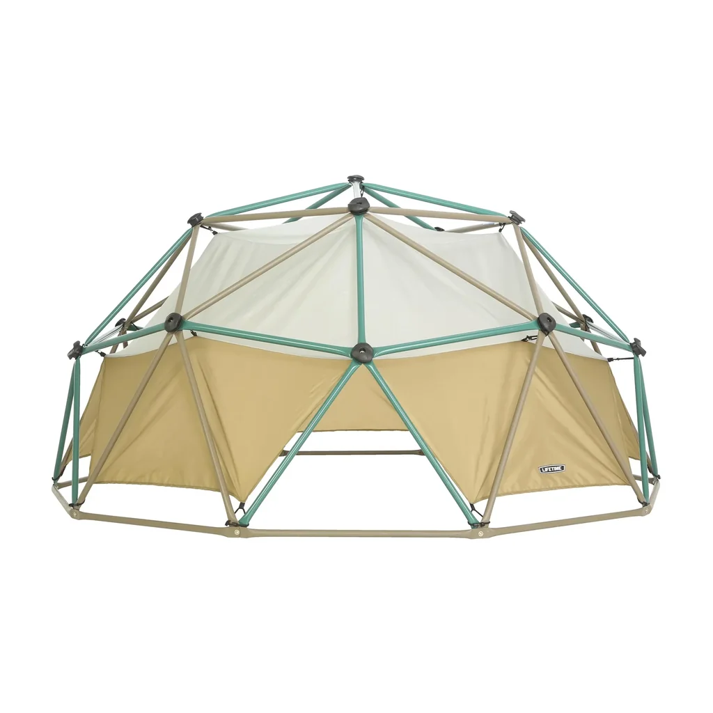 Klettergerüst Geodome mit Zelt grün/bronze