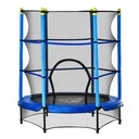 Trampolin für Kinder Ø140 cm Fitness-Trampolin mit Sicherheitsnetz Randabdeckung Gummiseil gepolstert Indoor Outdoor Spr