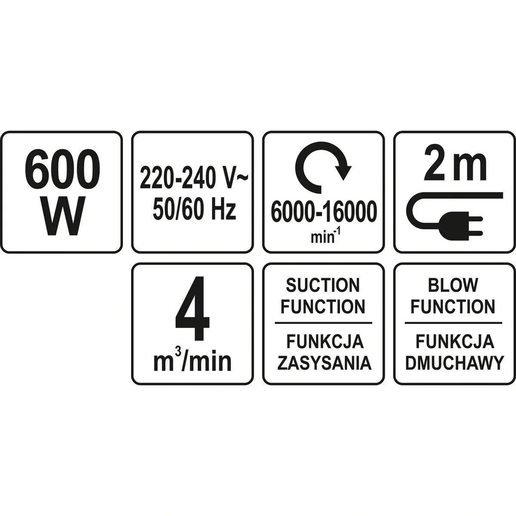 Laubbläser - 600W - 4 m3/min