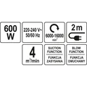 Laubbläser - 600W - 4 m3/min