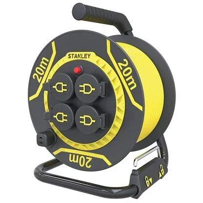 Neopren-Kabeltrommel - 20 M - 3G1.5 - 4 Steckdosen