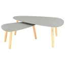 Couchtische 2tlg. massiv Kiefer grau