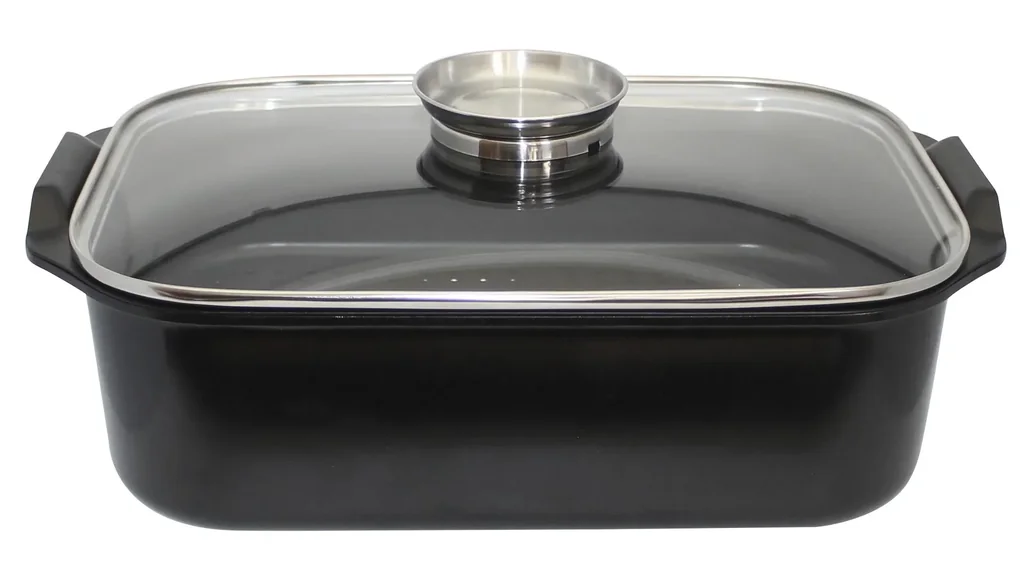 DuoVital Keramikbräter mit Dünst- und Gareinsatz 7 Liter - 2in1 mit Aromadeckel