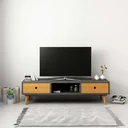 TV-Schrank 120x35x35 cm Kiefer massiv grau