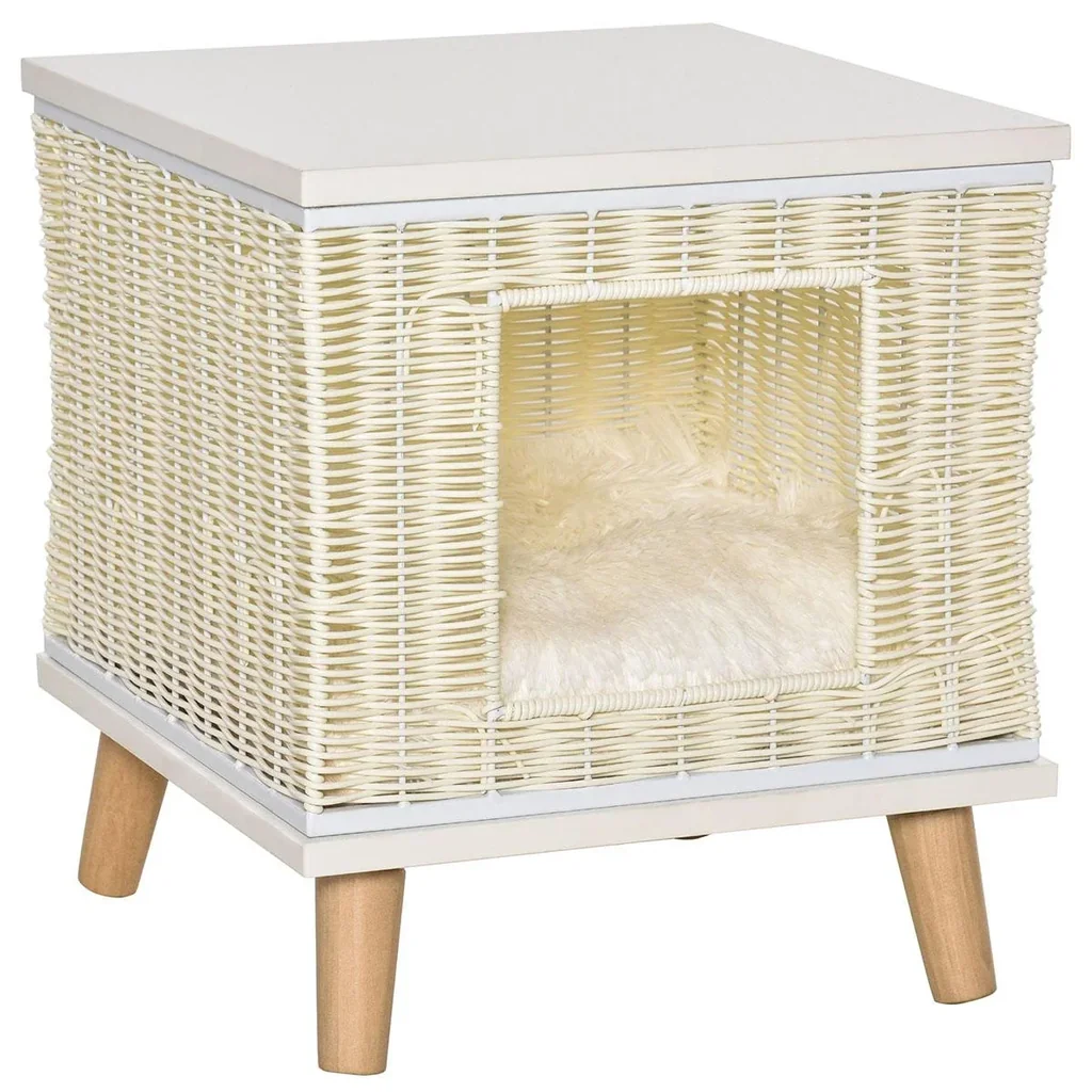 Rattan Katzenhütte 36 cm x 36 cm x 40 cm