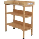Pflanztisch Gärtnertisch Blumentisch mit Metall Arbeitsfläche Garten Holz