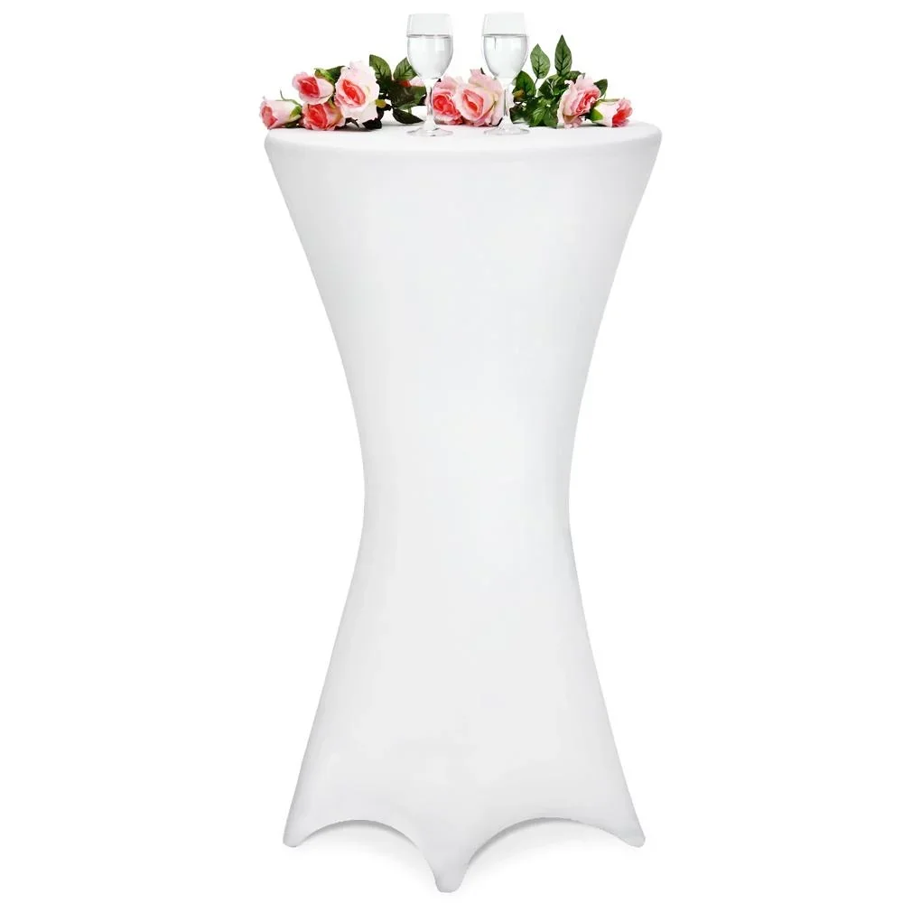 Stehtischabdeckung weiß Ø70cm