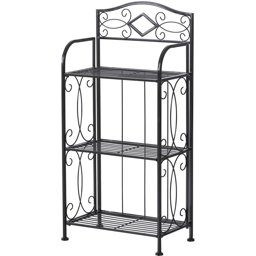 Standregal Bücherregal Lagerregal Pflanzregal Schuhregal faltbar Metall Schwarz 48 x 28 x 101,5 cm