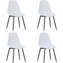 Esszimmerstühle 4 Stück PP weiß