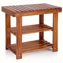 2in1 - Akazienholz-Schuhregal e