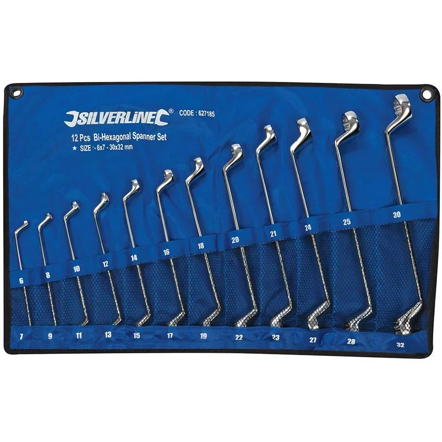 12-teiliger gekröpfter Ringschlüsselsatz 6 - 32 mm