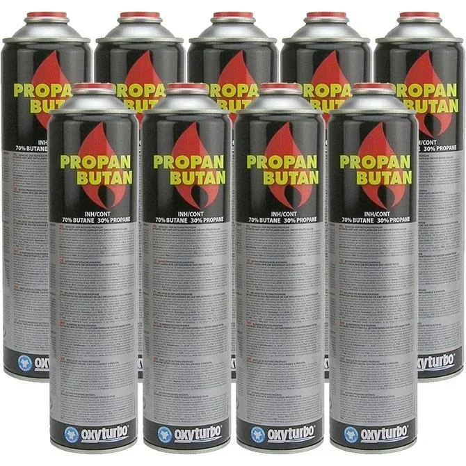 24x Universal-Gasflasche - 600 ml Stück für Unkrautbrenner