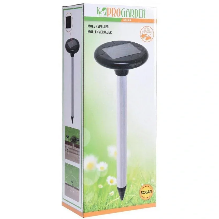 Pro Garten Mollen Abschreckung Solar Led 44,5 X 15,5 cm Abs Silber