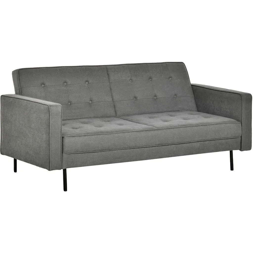 Schlafsofa 3-Sitzer Schlafcouch Stoffsofa Sofa mit Schlaffunktion Bettsofa mit Bettkasten verstellbarer Winkel Vintage E