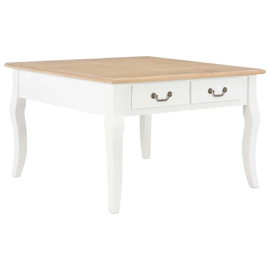 Couchtisch 80x80x50 cm Holz weiß