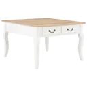 Couchtisch 80x80x50 cm Holz weiß