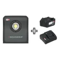 Handflutlichtstrahler NOVA 10 CAS + 18V 5,2Ah Akku + SC30 Ladegerät + abnehmbarem Diffuser L