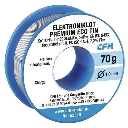 Lötdraht mit hoher Benetzungsrate