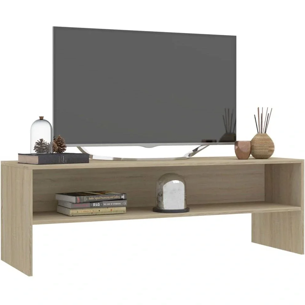 TV-Schrank 120x40x40 cm weiß und Sonoma-Eiche