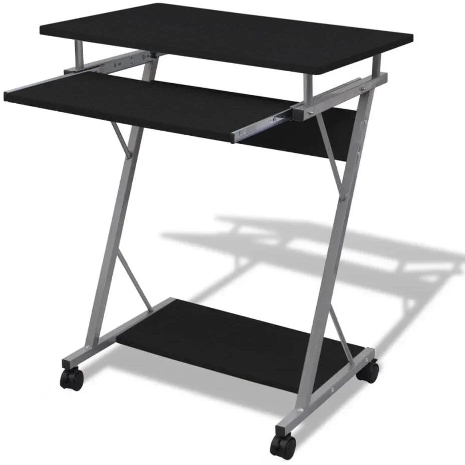 Studenten-Computertisch 60 x 40 x 75 cm (schwarz)