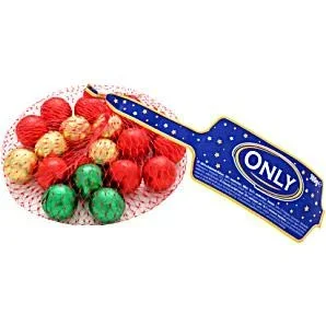 Only Vollmilchschokolade Kugeln - farbig - Weihnachten - 100 Gramm