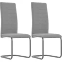 Esszimmerstühle 2 Stück Stoff dunkelgrau