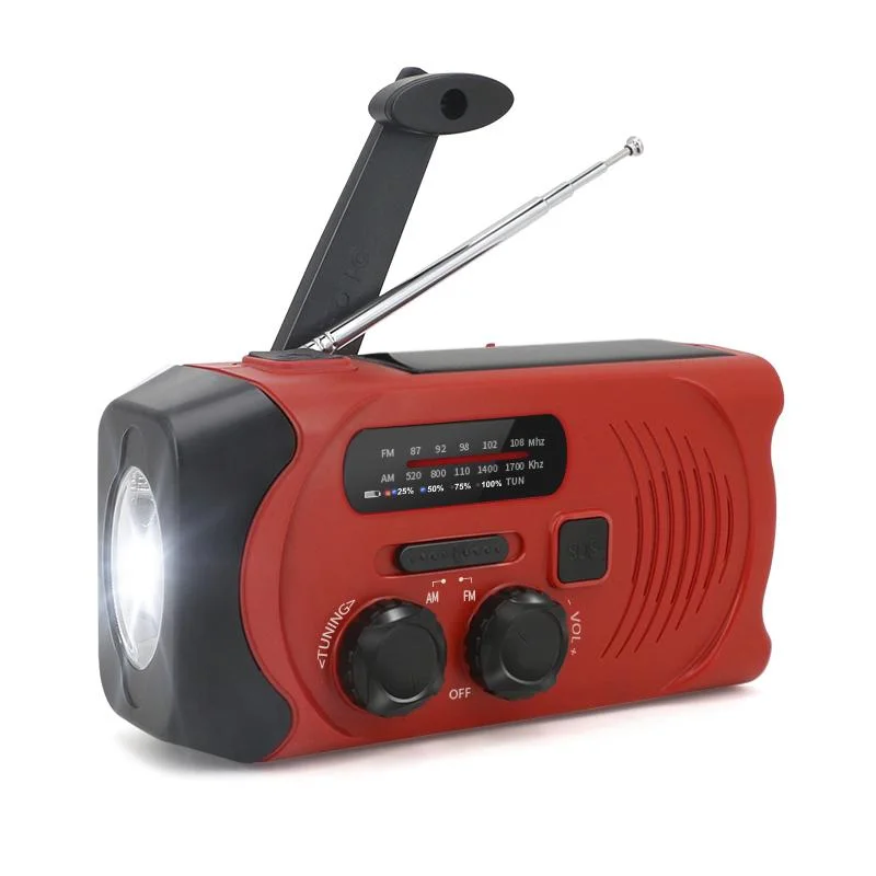 Tragbares Solar Kurbel Radio mit Taschenlicht