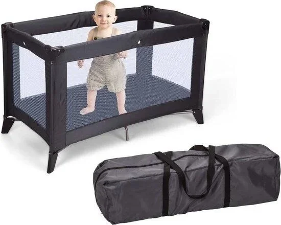 Kinderbett Dunkelgrau klappbar - 76 x 120 cm