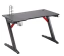 Gaming-Tisch Spieltisch mit LED-Licht Schreibtisch mit Kopfhörerhaken Getränkehalterung Computertisch MDF Metall ABS Sc