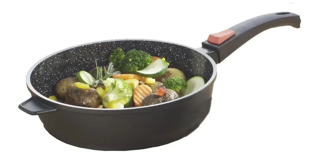 Keramik Aluguss Pfanne mit abnehmbarem Griff, 24 cm H 6,5 cm