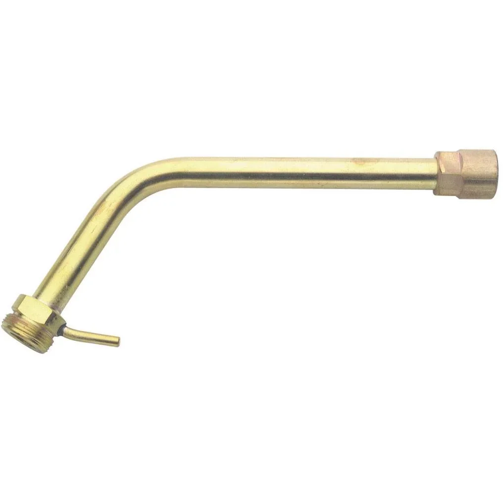 Halsrohr 18cm - Messing mit Aufhängehaken