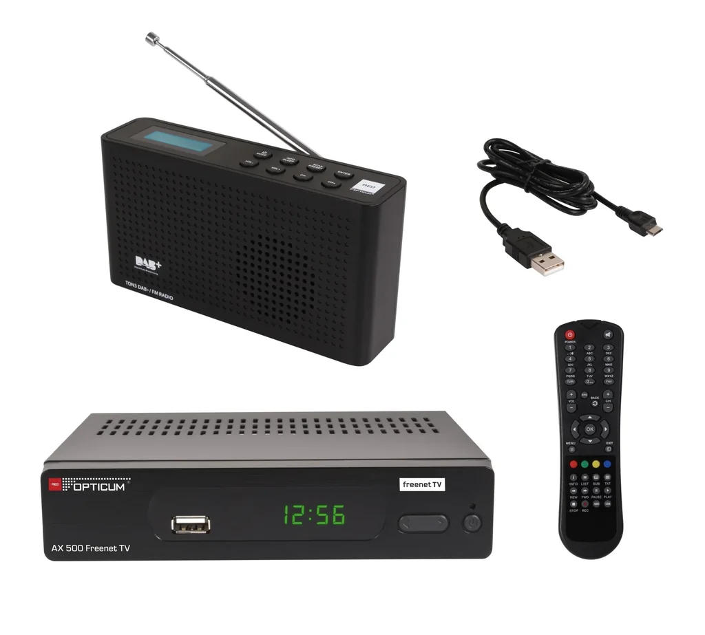 DAB+ Freenet Set mit Freenet DVB-T2 Full HD Receiver und DAB+ Radio