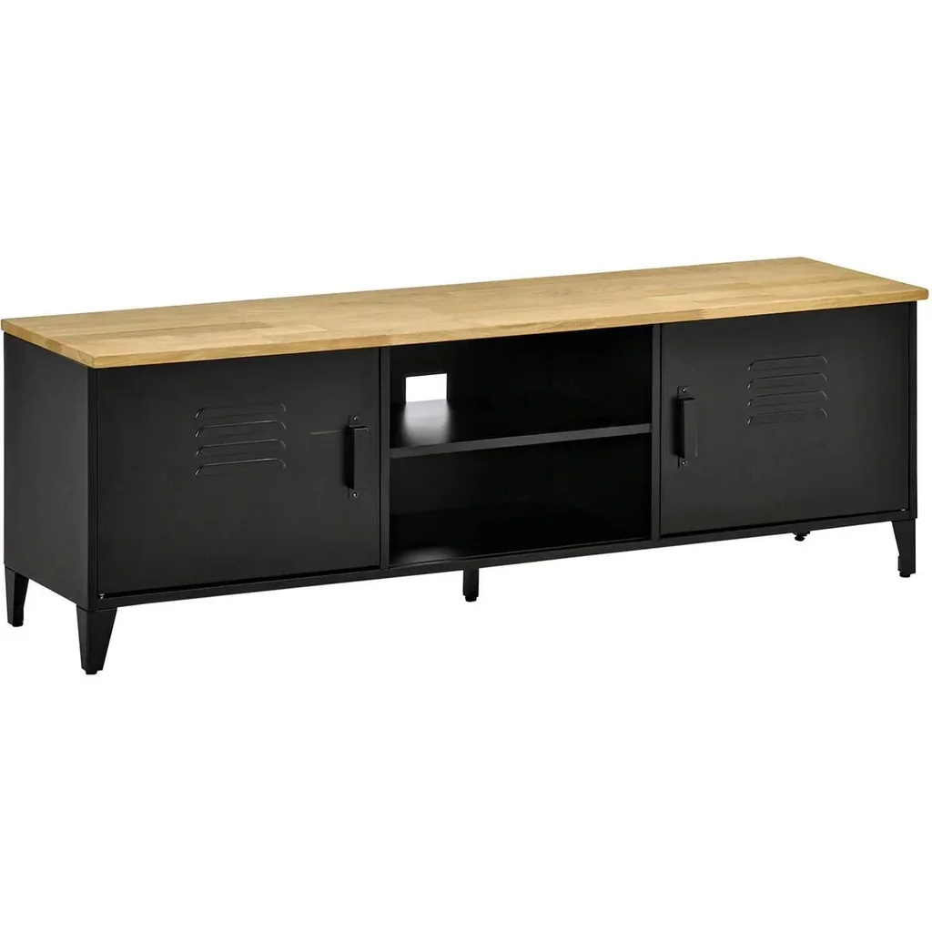 TV Schrank Fernsehschrank Fernsehtisch TV Lowboard Kommode für Fernseher kleiner als 55" mit 2 Türen Regal Wohnzimmer Sc