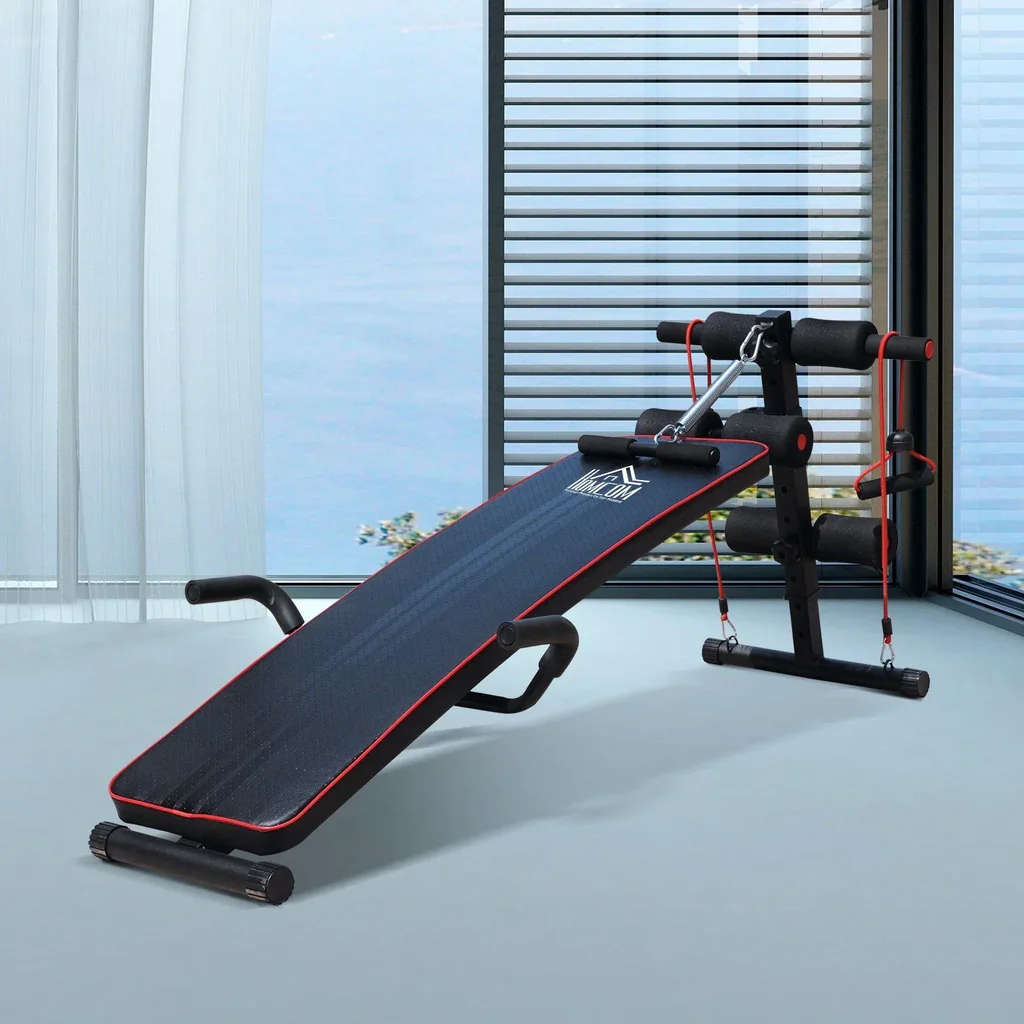 Sit Up Bank Bauchtrainer Trainingsbank Fitnessbank verstellbar gepolstert inkl.