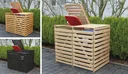 Mülltonnenbox "Vario V" für 2 Tonnen, honigbraun