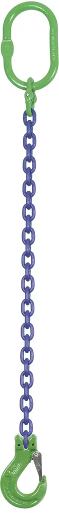 Anschlagkette 1GK10-GKH, Ø 10 mm x 1,0 m Nutzlänge, Tragfähigkeit 4 t (Neigungswinkel 90°), 1-strängig, GK 10