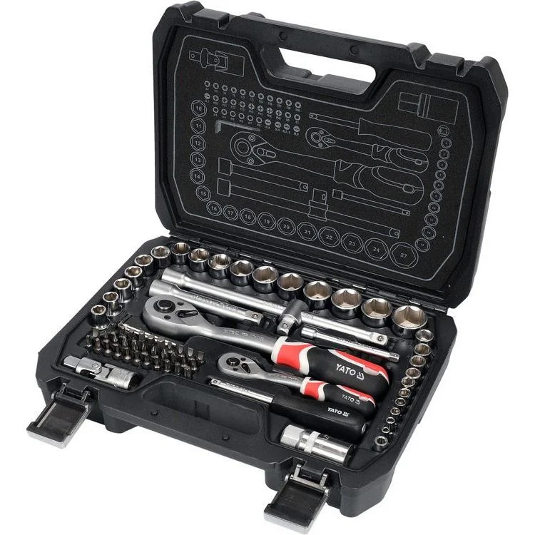NL Professioneller Steckschlüssel- und Bit-Satz - 72-teilig - 1/2" & 1/4"