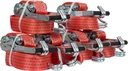 Zurrgurte mit Ratsche, 7-teiliges Set, 50 mm Gurtbreite, 2000/4000 daN, Festende 0,3 m / Losende 7,7 m lang, Spitzhaken
