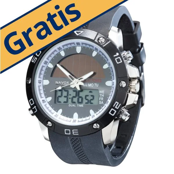 Design Chronograph mit Solarzelle