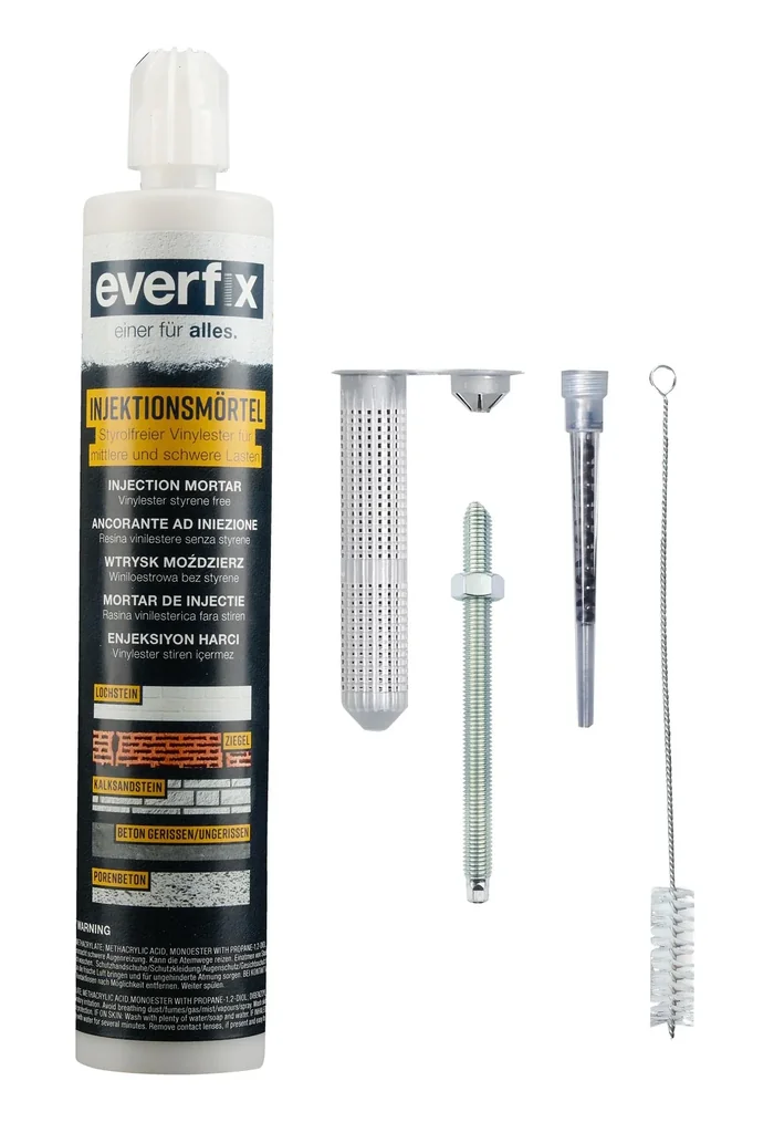 Everfix Komplett Set Injektionsmörtel, 6 - 8 Bohrlöcher