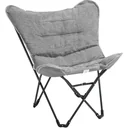 Klappbarer Campingstuhl - Stahl - Hellgrau - 88 x 74 x 84 cm