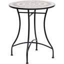 Gartentisch Balkontisch Mosaiktisch Seviertisch rund Stahl + Keramik Ø60 x H71 cm