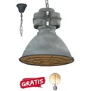 Hängelampe Anouk XL mit Gitter 93680/70 Beton 48cm inkl. warmer Lampe
